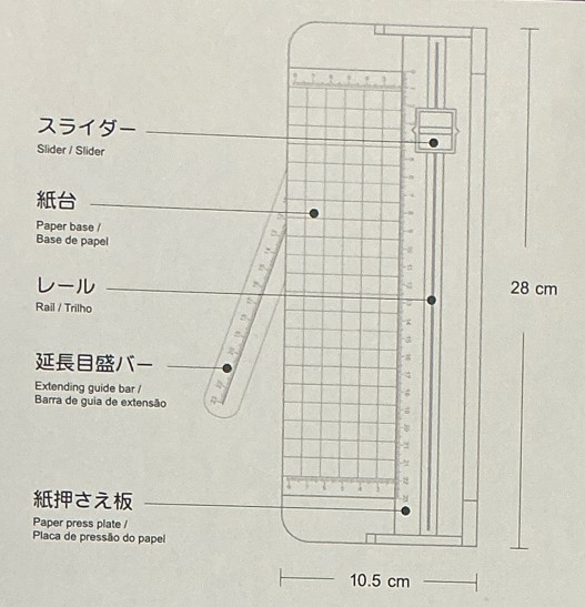 Daisoの300円のペーパーカッターの説明1